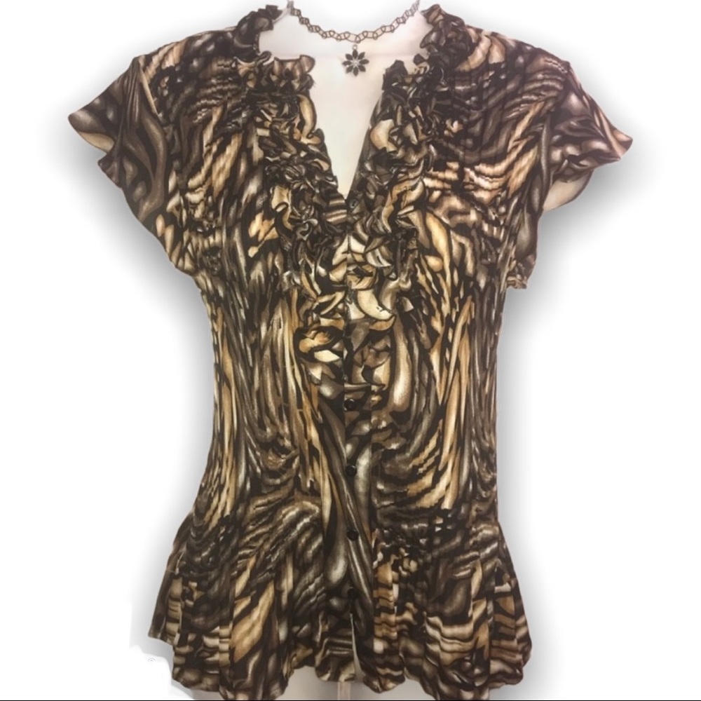 East 5th sheer blouse size M